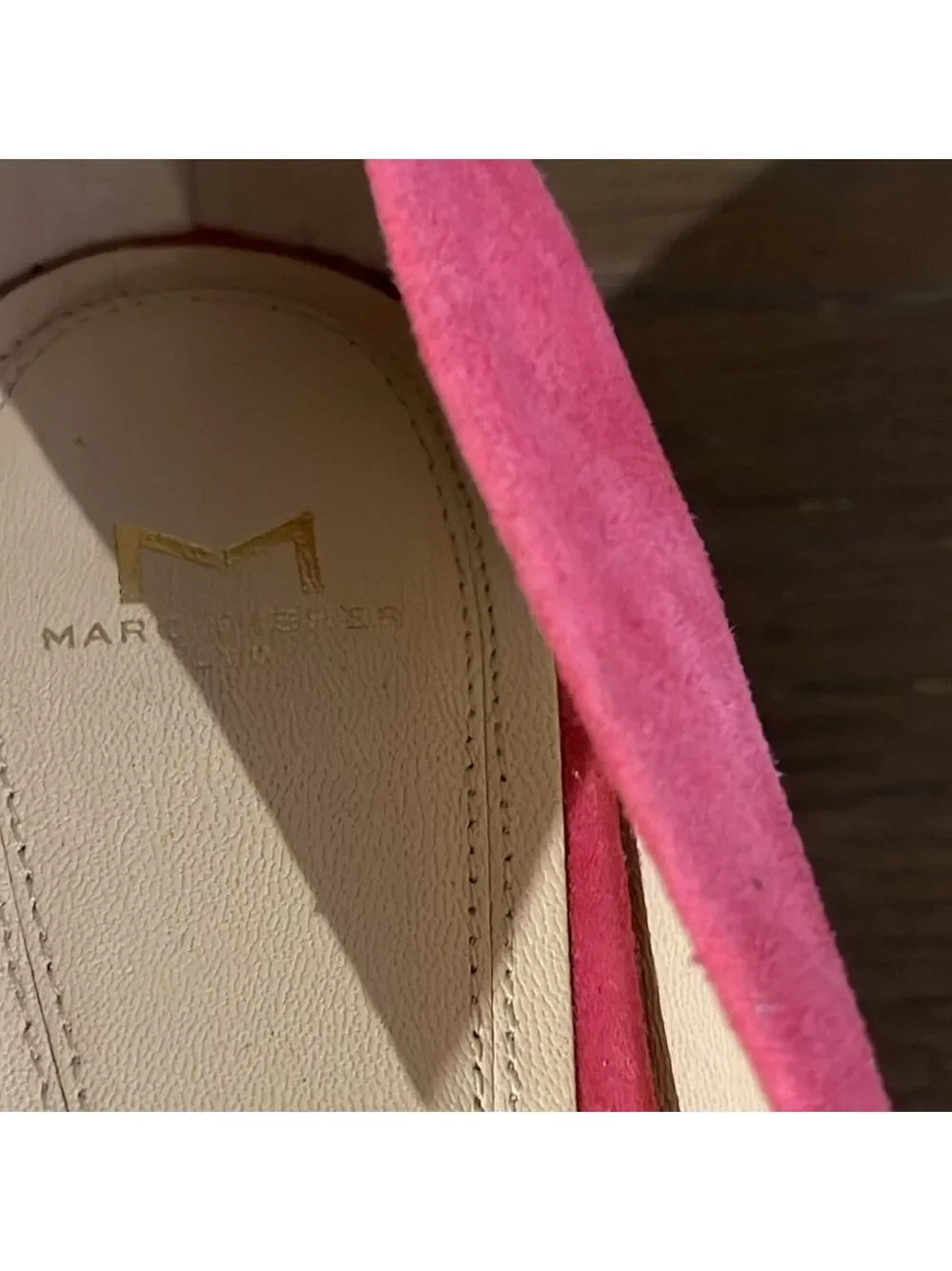 Marc Fisher Pink Suede Pointed-Toe Flats